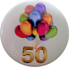Button Geburtstag 50 Jahre Luftballon